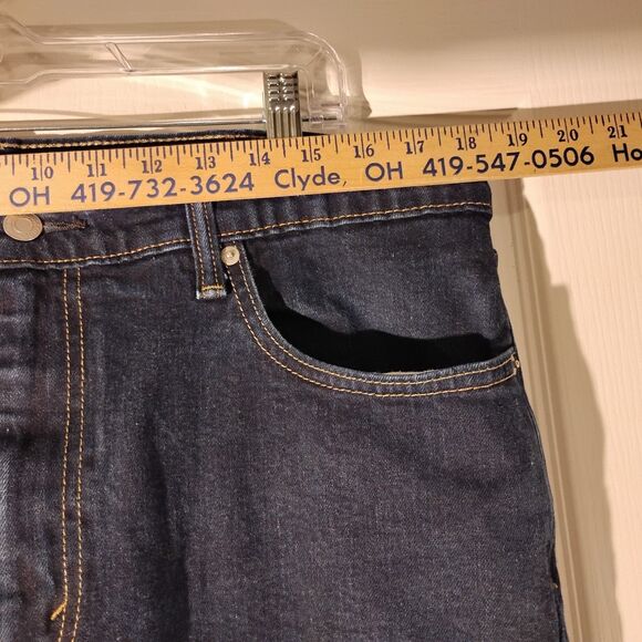 Levi's 512 jeans mens 38x32 blue denim skinny slim fit stretch Strauss dark wash - Picture 5 of 9